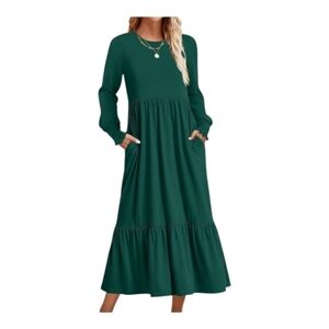 UVN. Hunter Green Maxi Dress. Size 2X. NWOT.